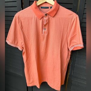 Perry Ellis Coral-Orange Short Sleeve Polo